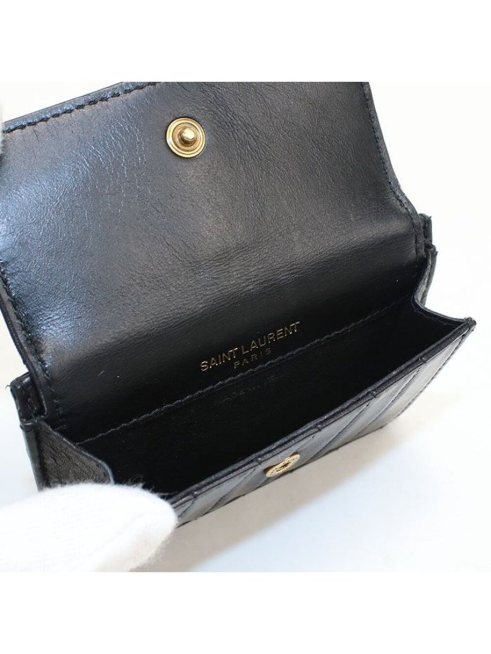 Saint Laurent Fragment Case Card Coin Calfskin - Picture 5 of 6